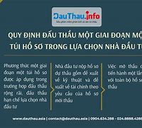 Hạn Mức Đấu Thầu 1 Giai Đoạn 1 Túi Hồ Sơ